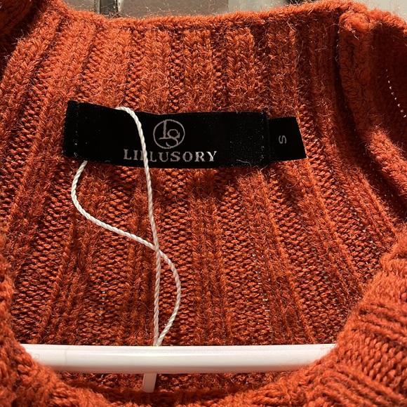 Illusory Rust Women’s Mock Neck Knit Sweater Dress, NWOT - Picture 4 of 5